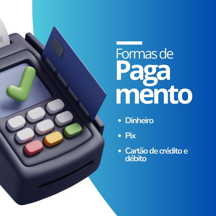 Formas de pagamento aceitas